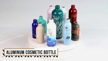 Алюминиевая бутылка для косметической пластмассы без широкой бутылки для лосьона для тела для шампуня